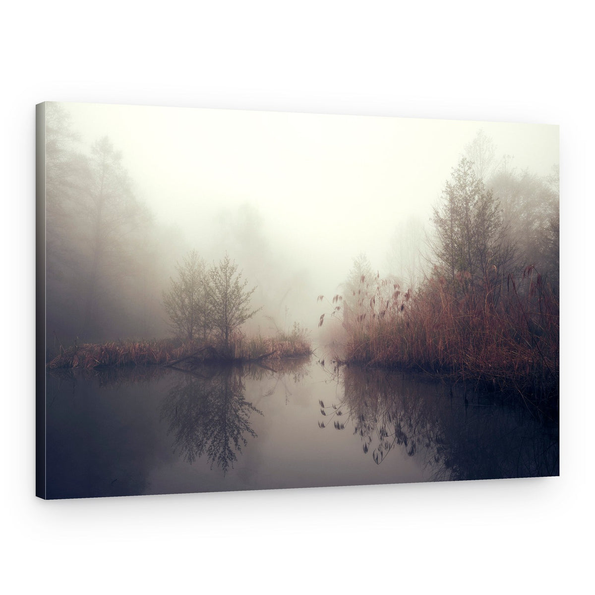 Misty Lake Reflections – Canvas Print