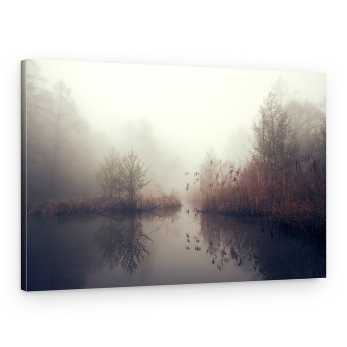 Misty Lake Reflections – Canvas Print