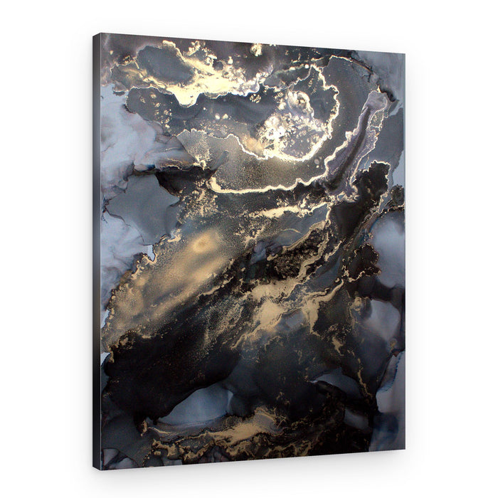Black Gold Flow – Canvas Print