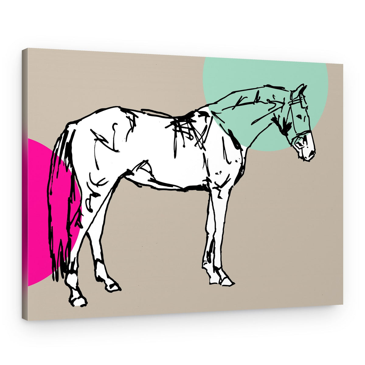Stylish Horse Outline – Canvas Print