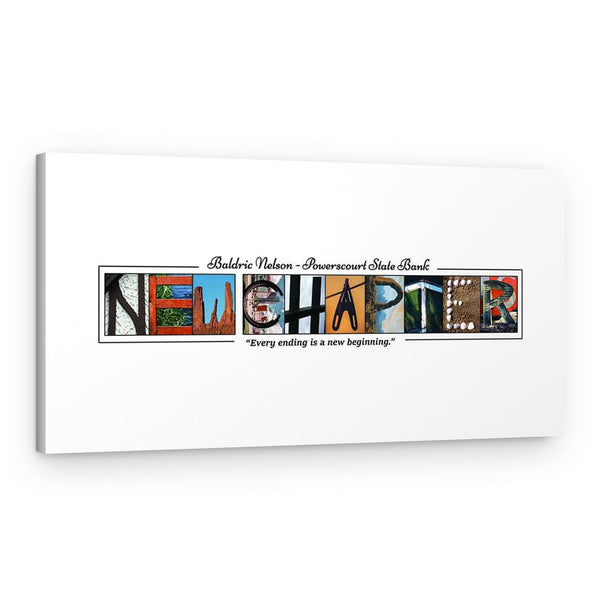 Leaving Gift New Chapter Letter Art Custom Canvas Print