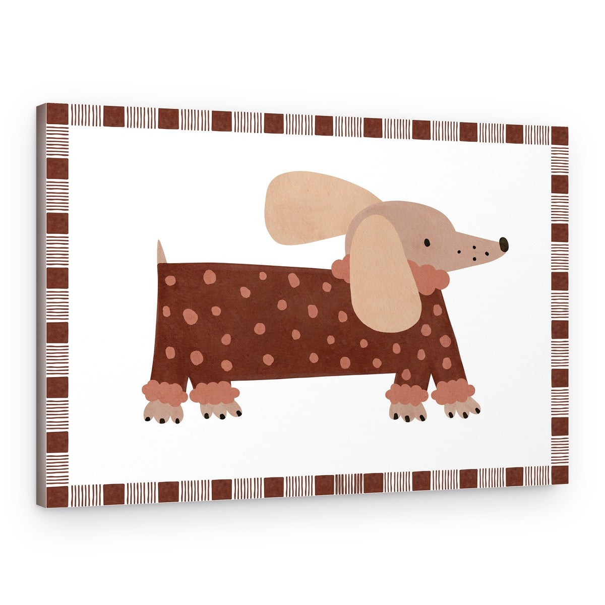 Dotted Dachshund – Canvas Print