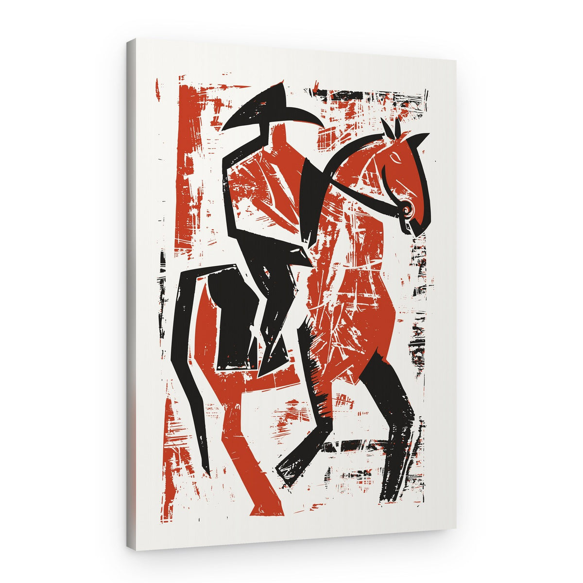Red Horse Rider – Canvas Print