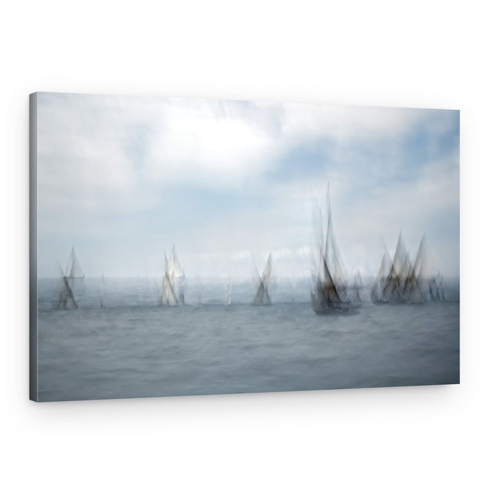 Dreamy Blurred Sailboats – Canvas Print