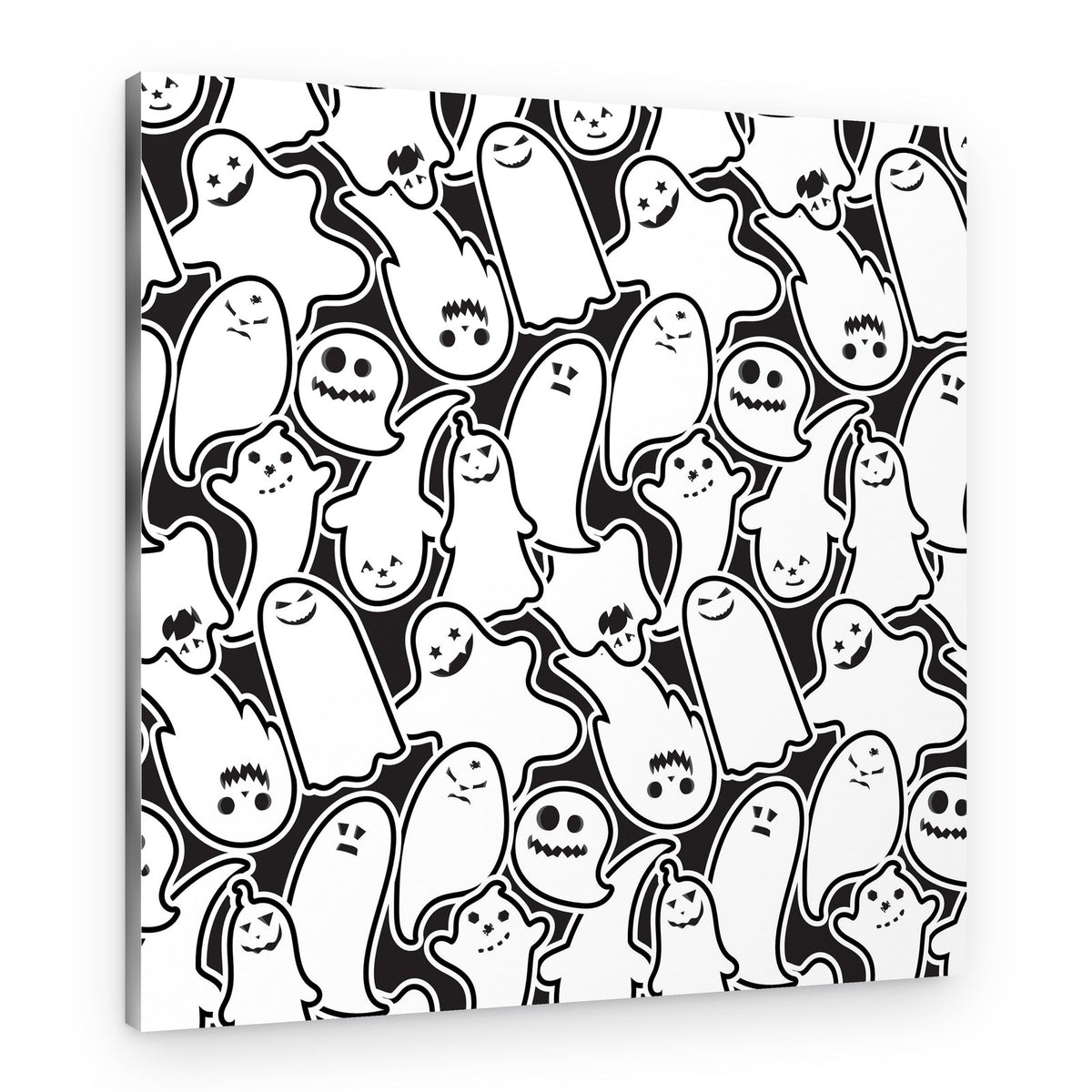 Spooky Ghost Pattern – Canvas Print