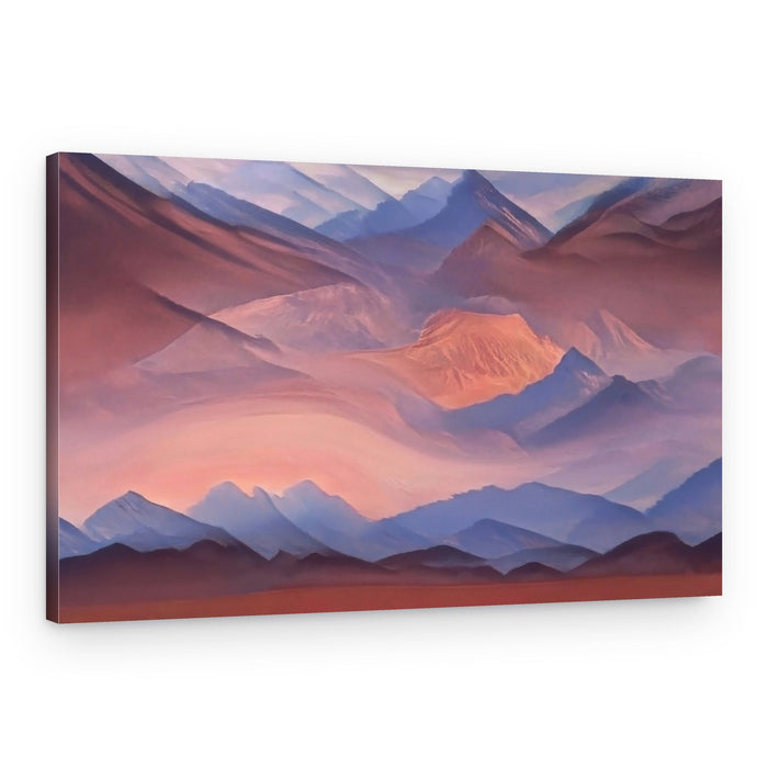 Pastel Mountain Layers – Canvas Print