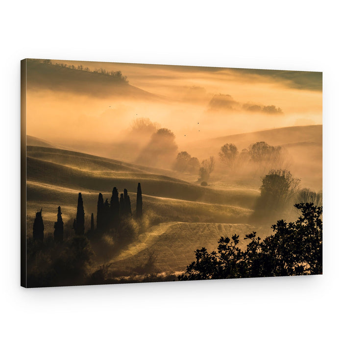 Tuscan Morning Fog – Canvas Print