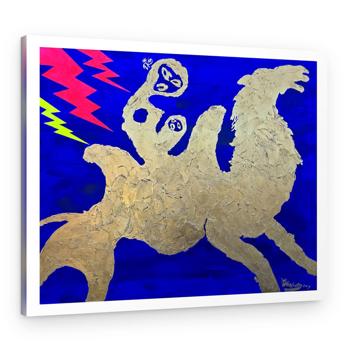 Golden Camel Lightning – Canvas Print