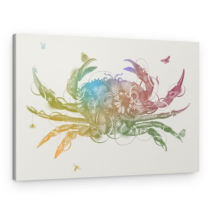Intricate Rainbow Crab – Canvas Print