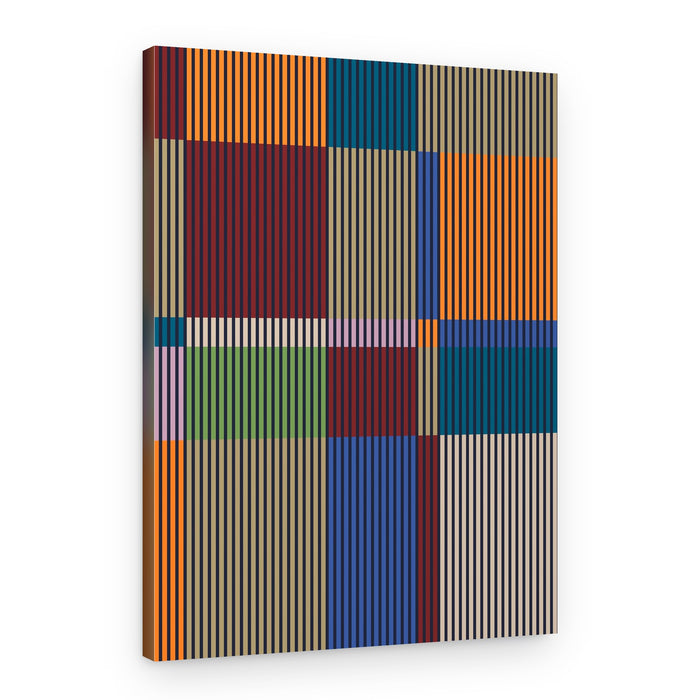 Colorful Striped Blocks – Canvas Print