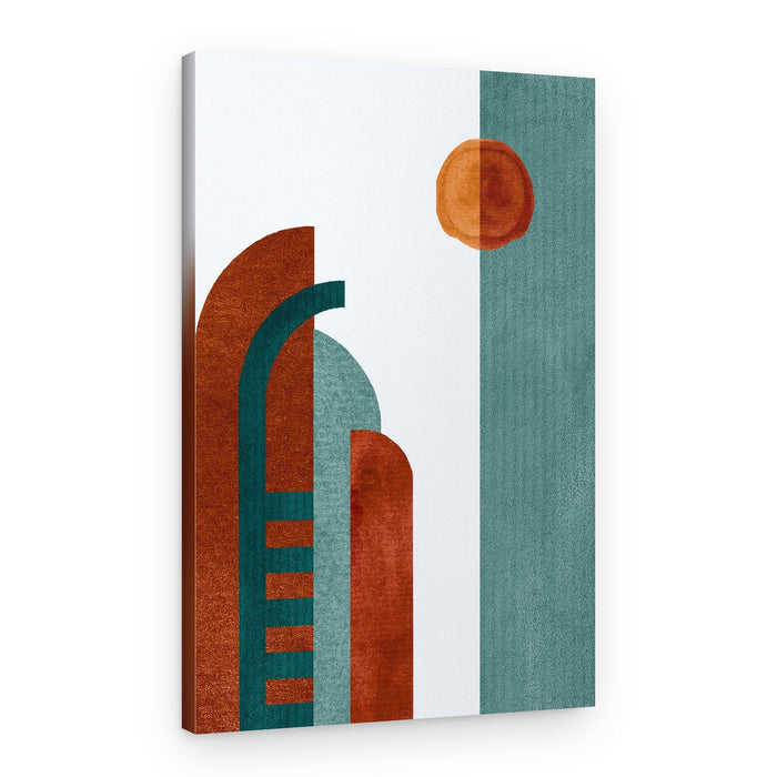 Earthy Geometric Sun – Canvas Print