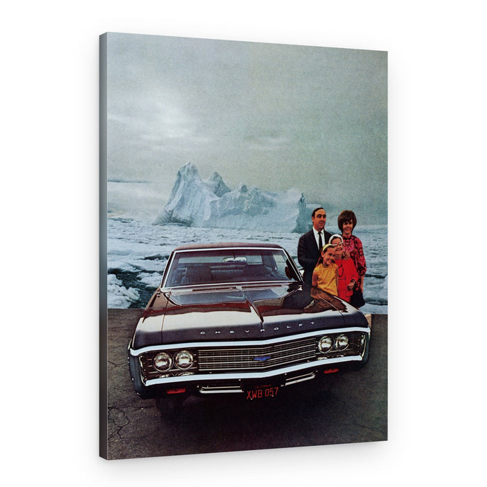 Vintage Family Arctic Journey – Canvas Print