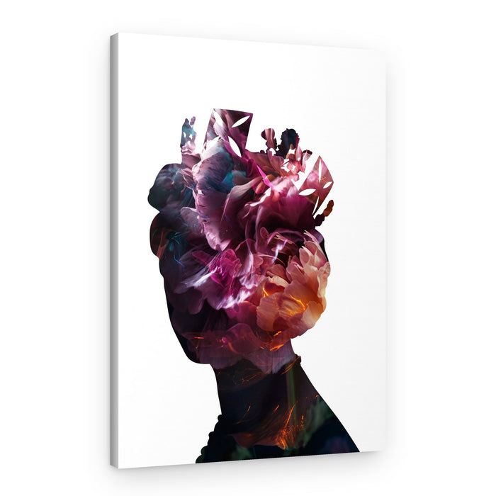 Dreamy Floral Silhouette – Canvas Print