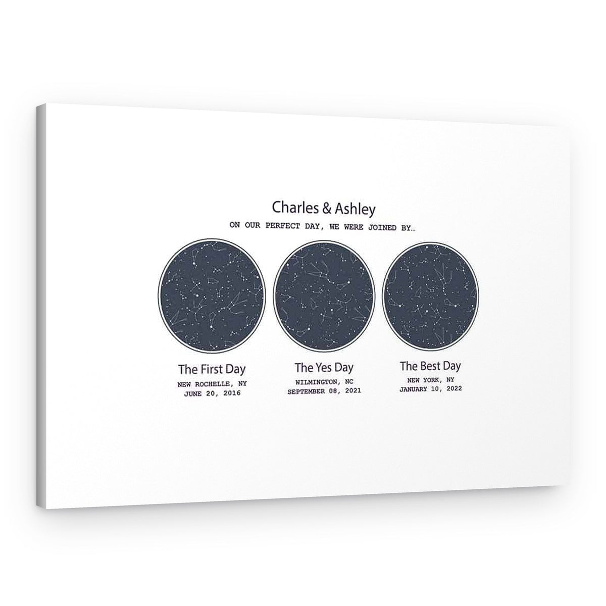 On Our Perfect Day, We Were Joined By Custom Star Map Canvas Print – Canvas Print