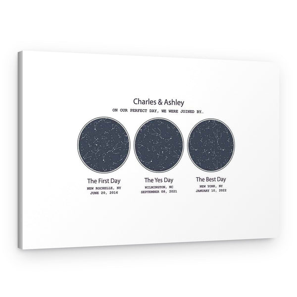 On Our Perfect Day, We Were Joined By Custom Star Map Canvas Print