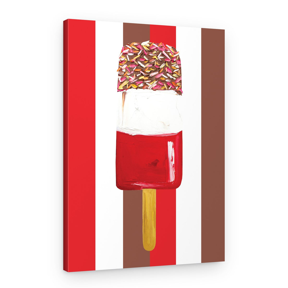 Layered Popsicle With Sprinkles – Canvas Print