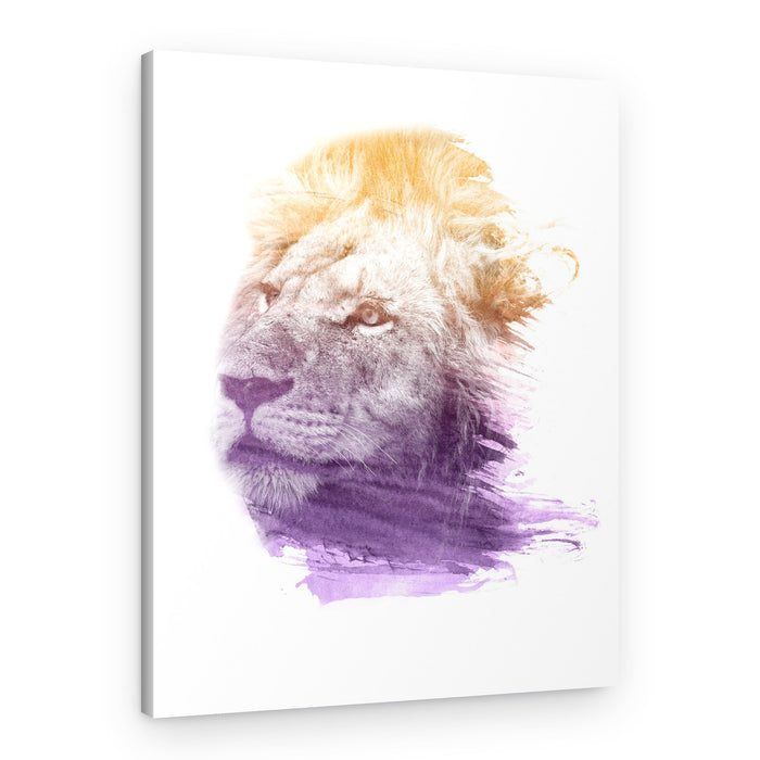 Abstract Watercolor Lion – Canvas Print