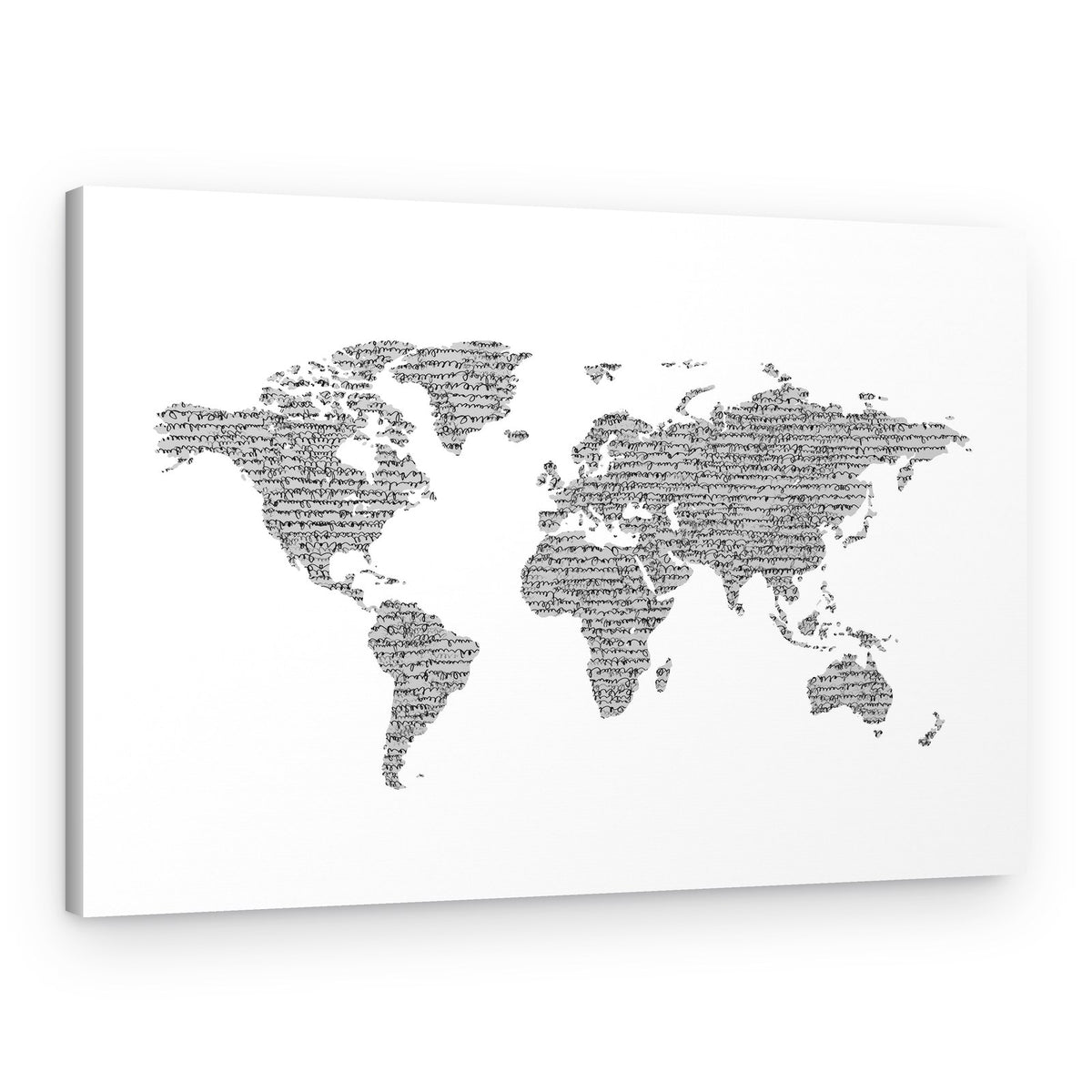 Typographic World Map – Canvas Print