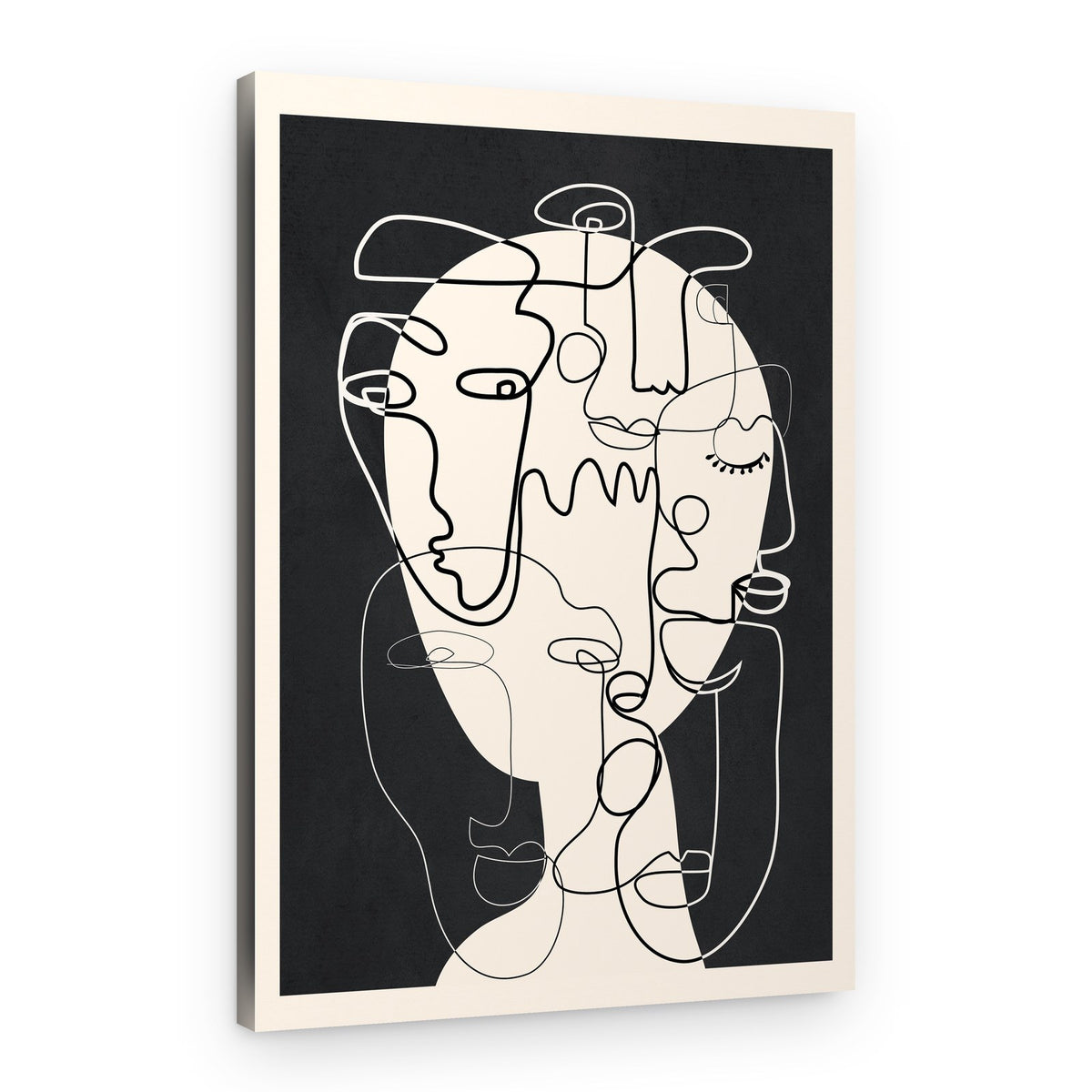 Abstract Line Faces – Canvas Print