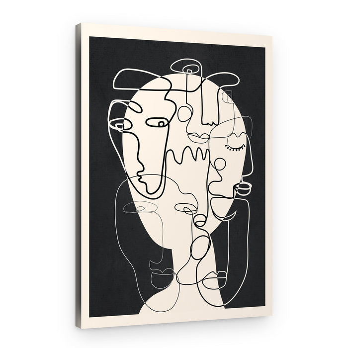 Abstract Line Faces – Canvas Print