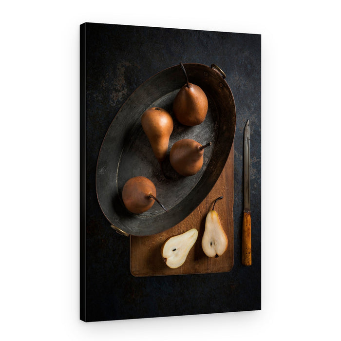 Brown Pears Still Life – Canvas Print