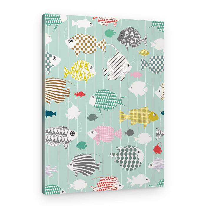 Whimsical Patterned Fish – Canvas Print