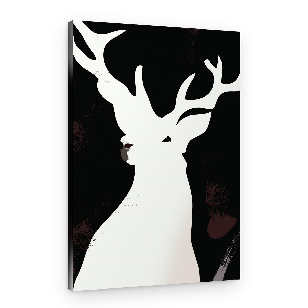Elegant White Stag – Canvas Print