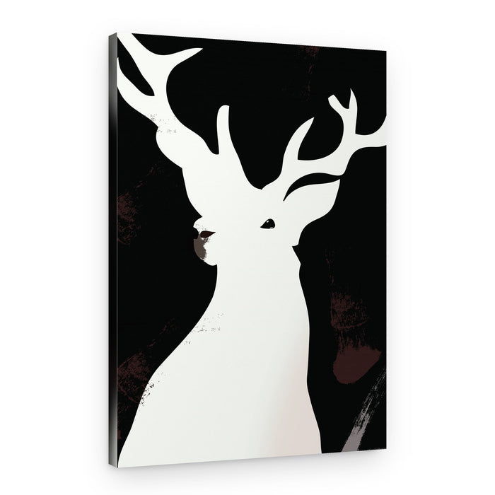Elegant White Stag – Canvas Print