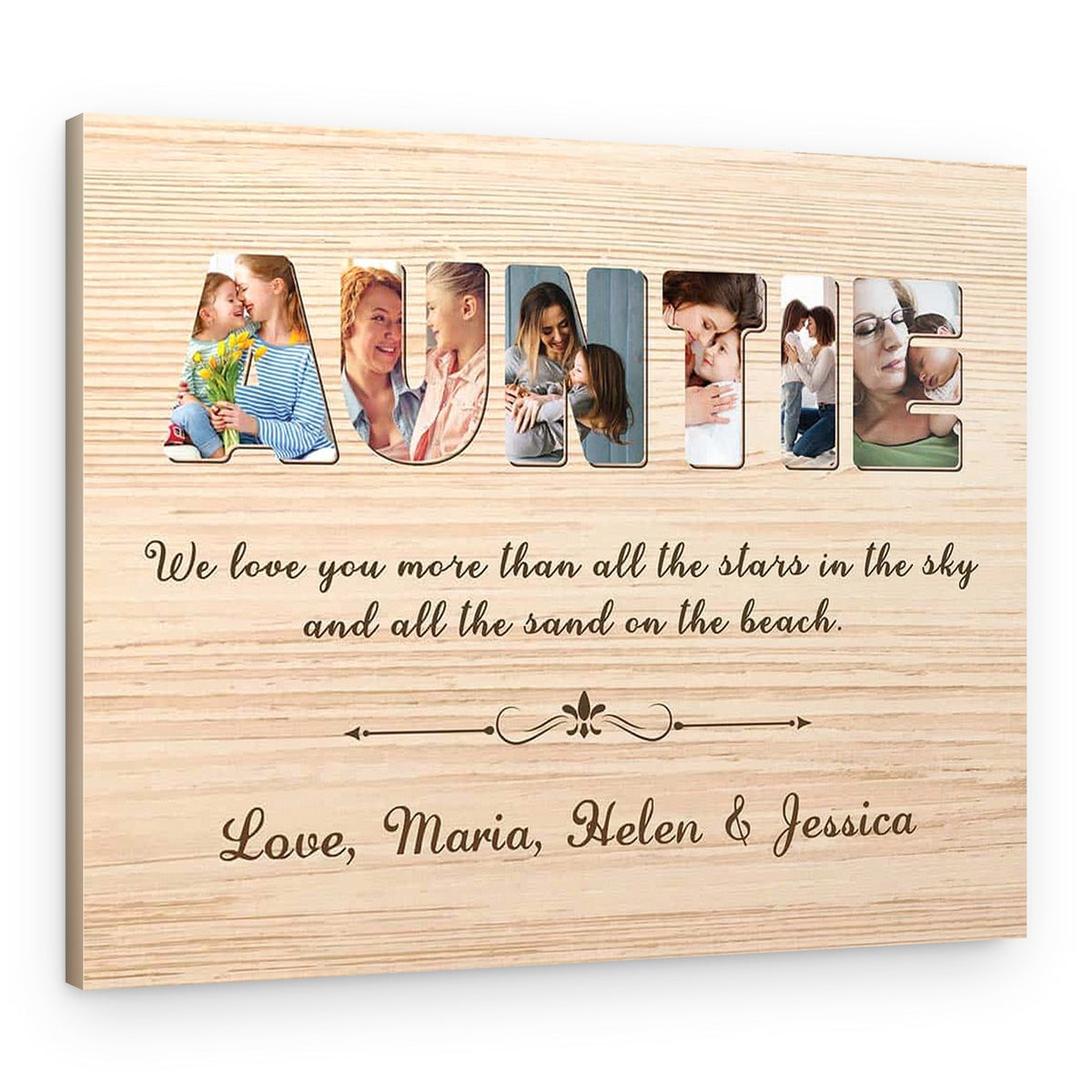 Photo Gift for Aunt Photo Collage Canvas Print – Canvas Print