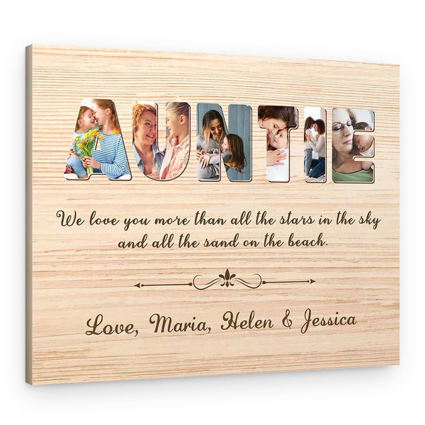 Photo Gift for Aunt Photo Collage Canvas Print