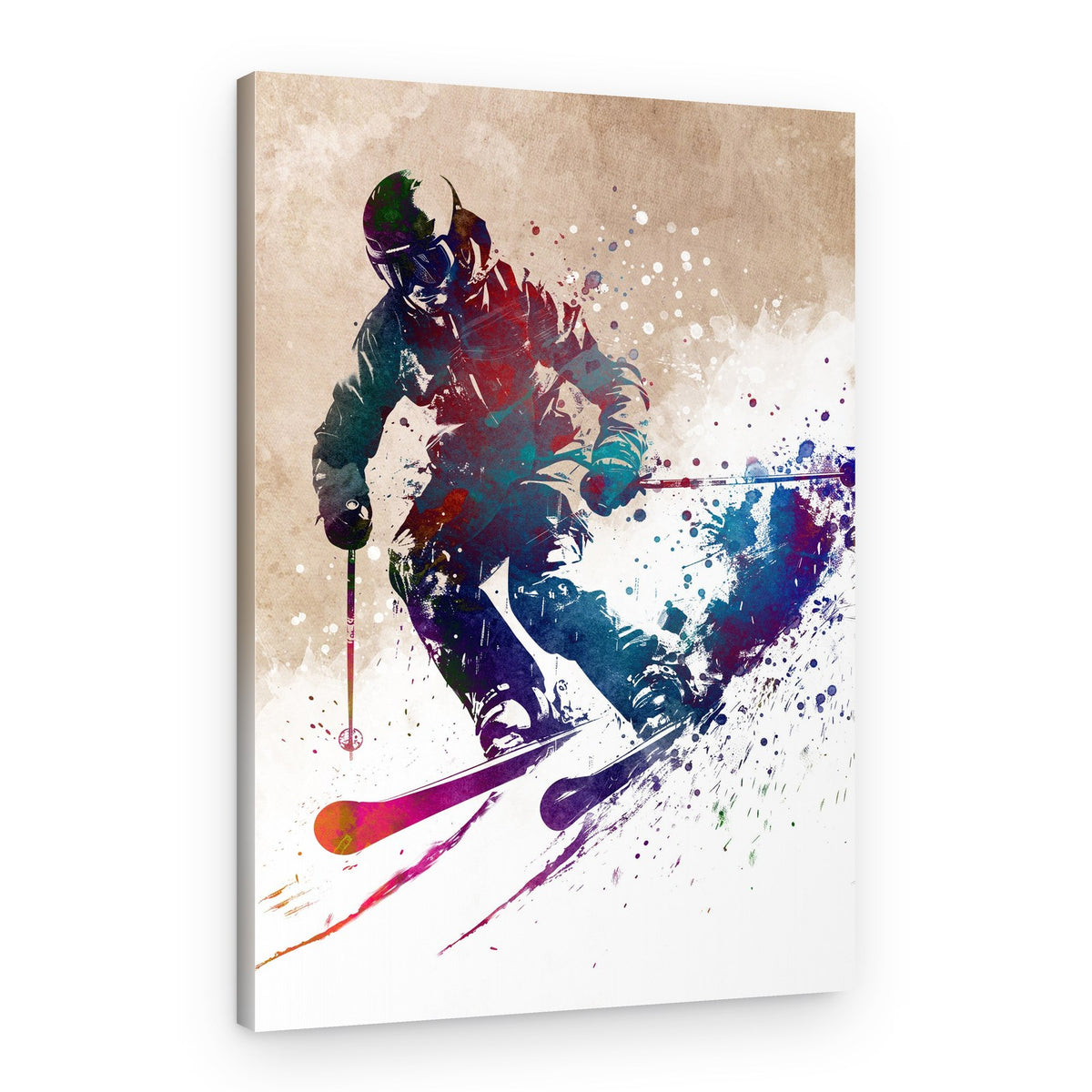 Dynamic Skier Art – Canvas Print