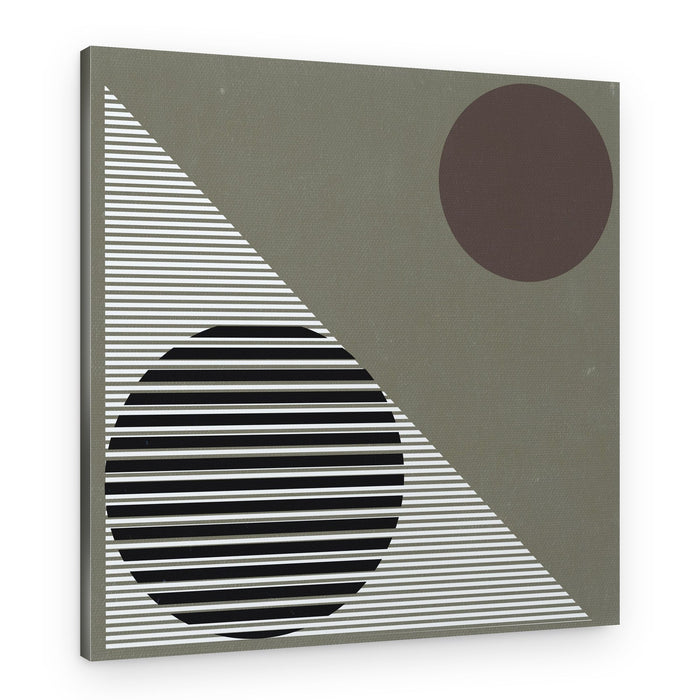Geometric Circle Stripes – Canvas Print