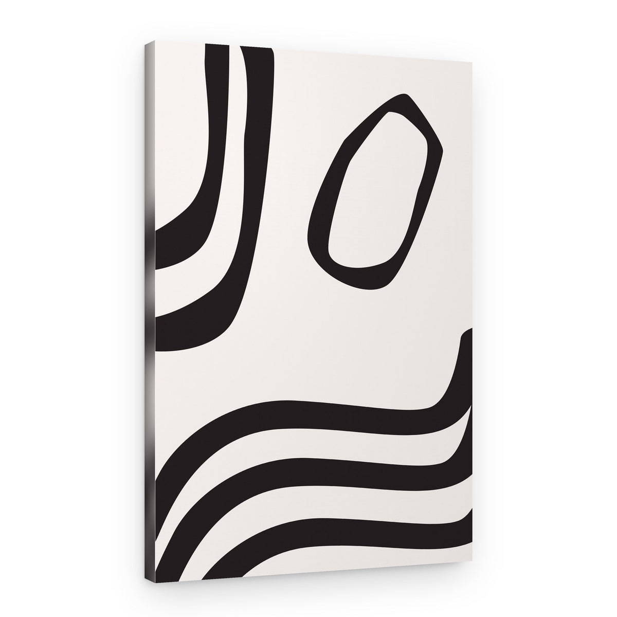 Black Organic Flow – Canvas Print