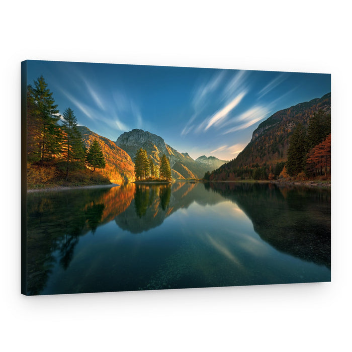 Autumn Mountain Lake Reflection – Canvas Print