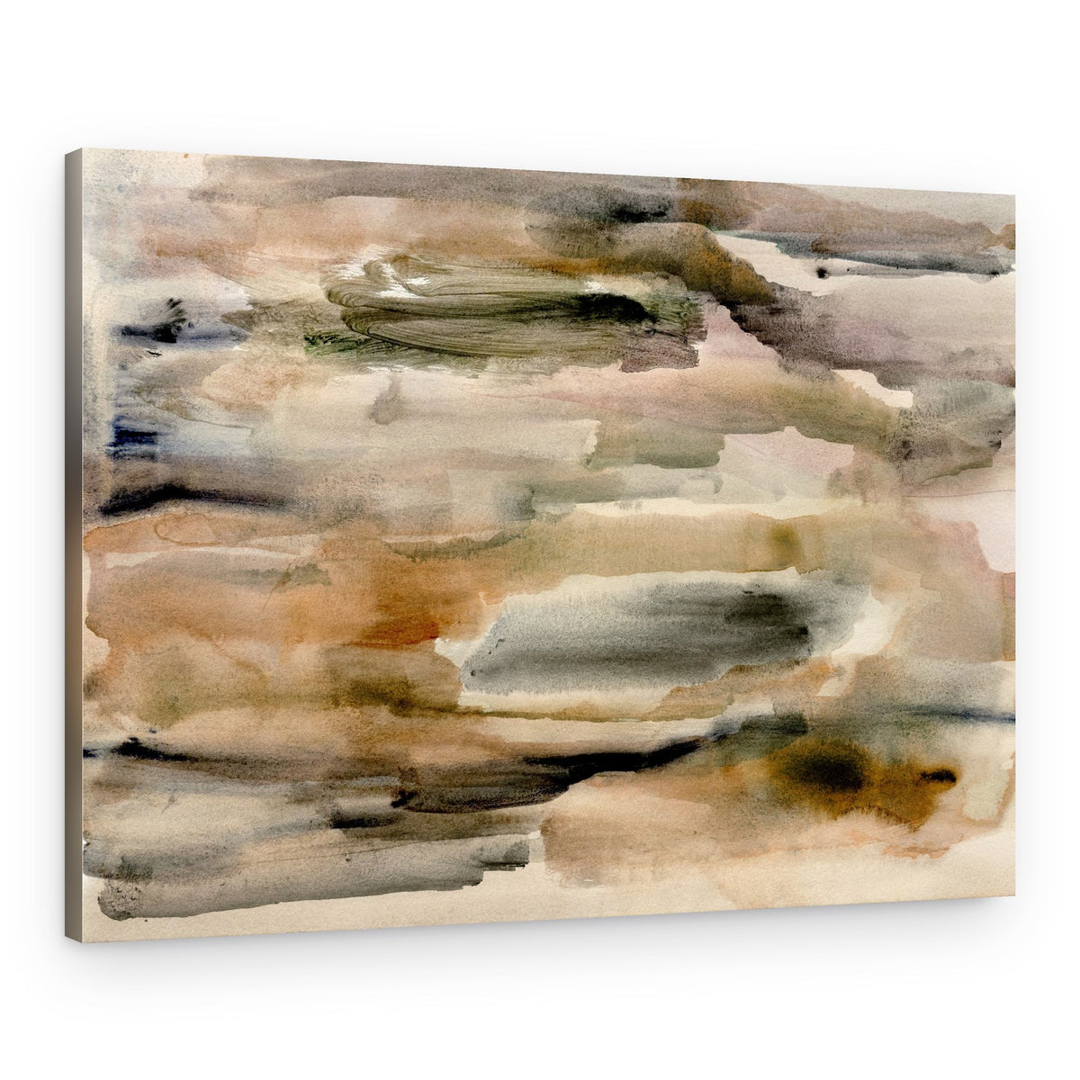 Earthy Abstract Layers – Canvas Print