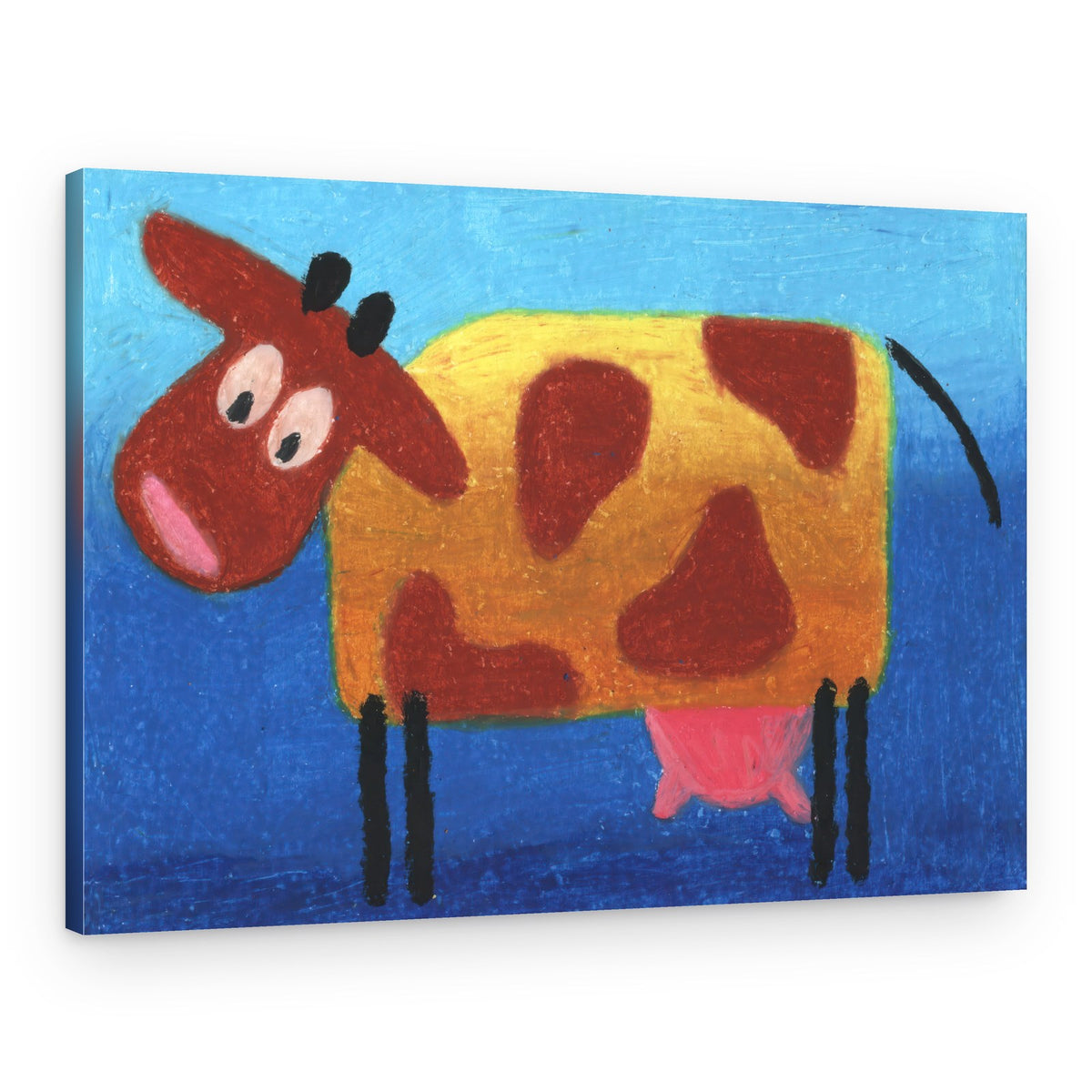 Cute Cartoon Cow – Canvas Print