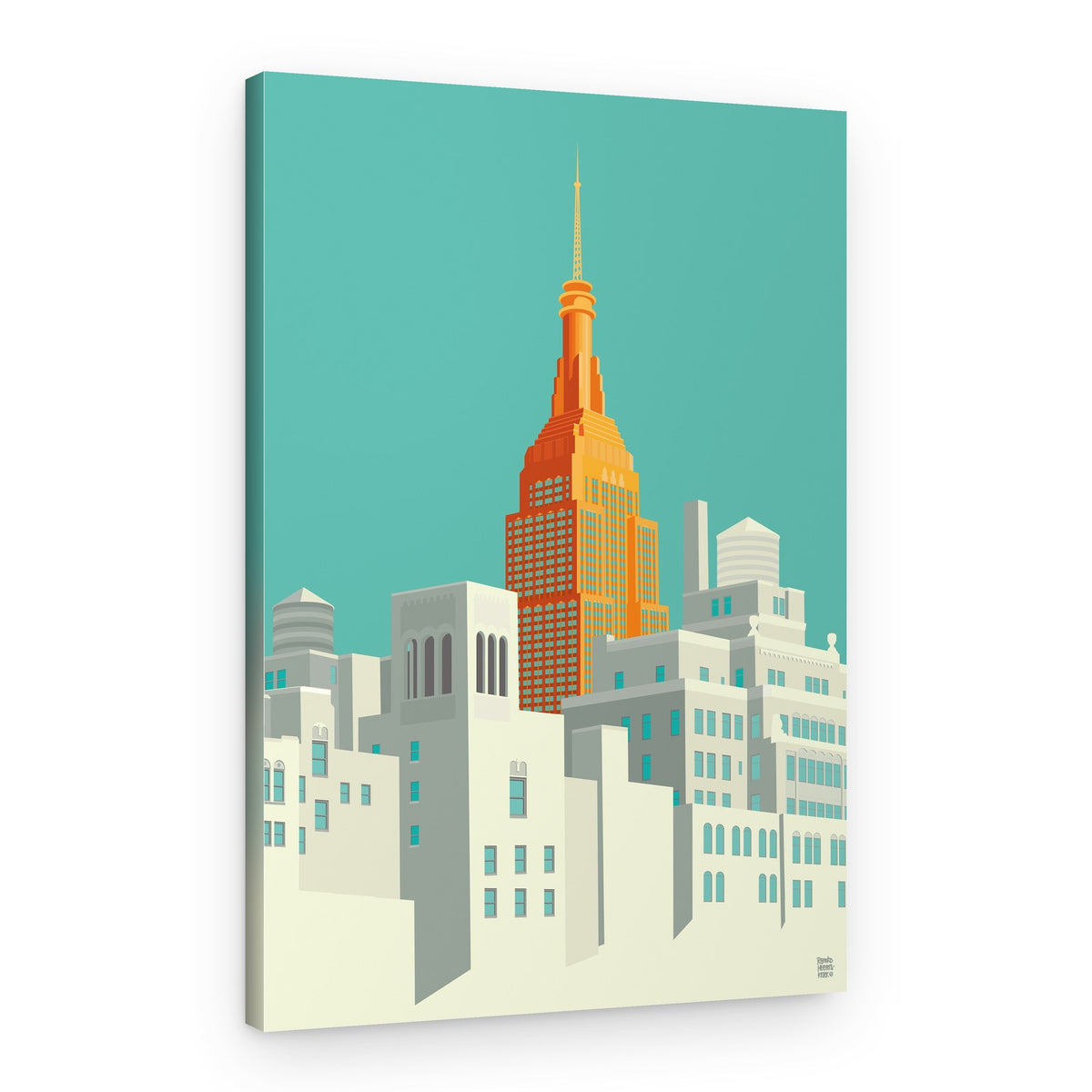 Orange Skyscraper City – Canvas Print