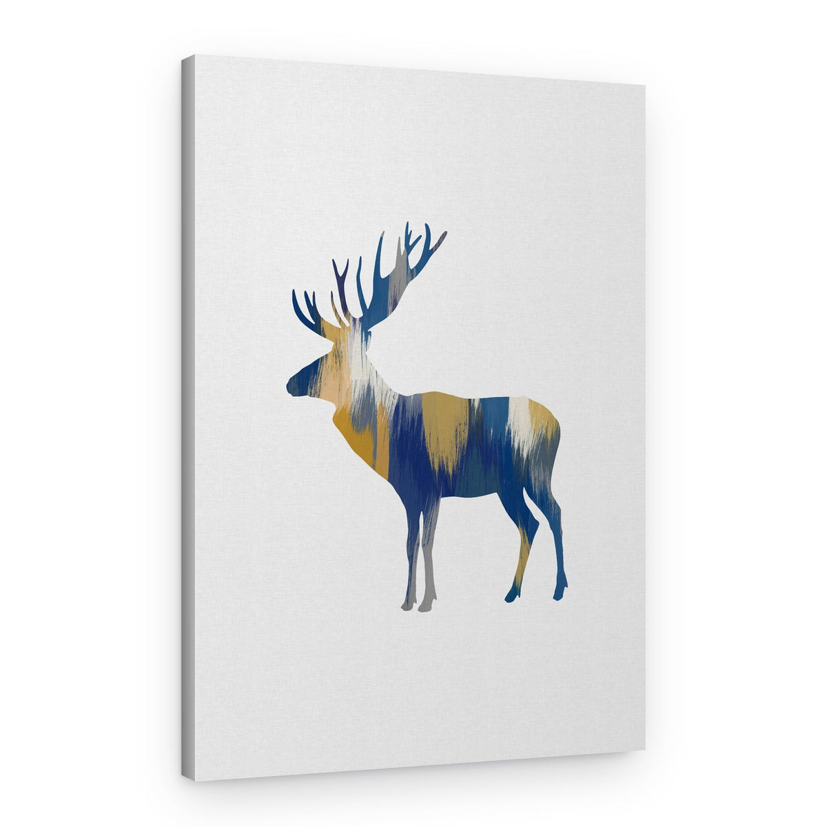 Golden Blue Stag – Canvas Print