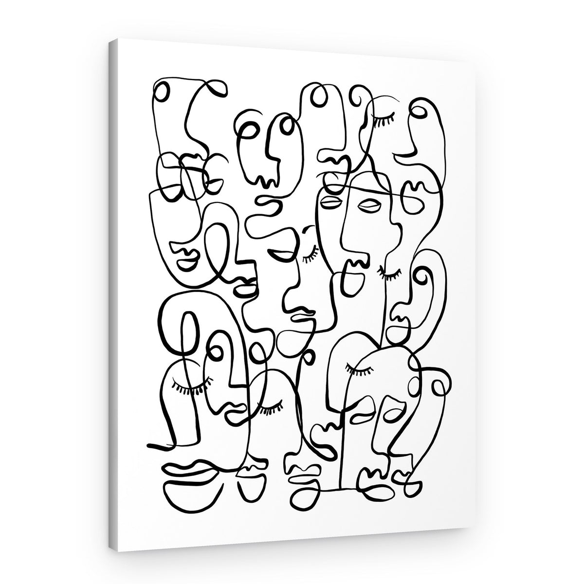 Abstract Line Faces – Canvas Print