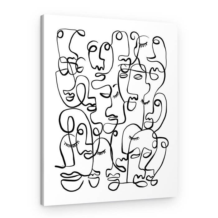 Abstract Line Faces – Canvas Print