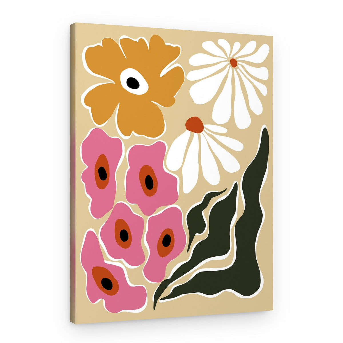 Modern Abstract Flowers – Canvas Print
