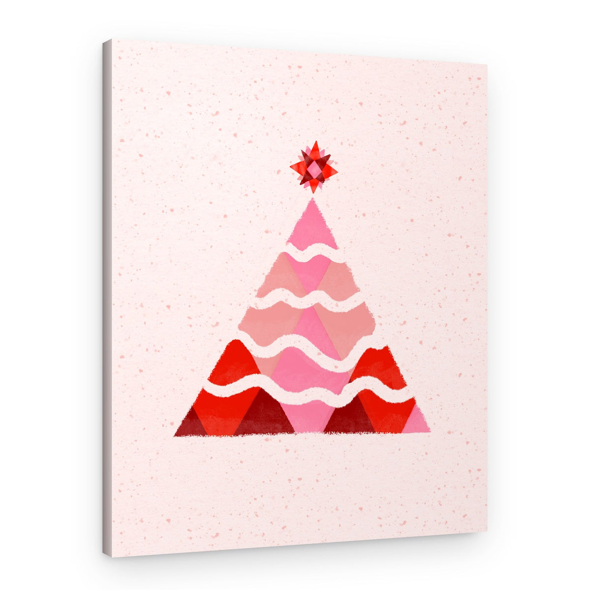 Modern Pink Christmas Tree – Canvas Print