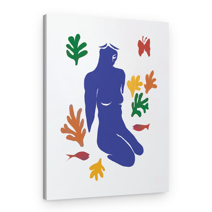 Serene Blue Figure – Canvas Print