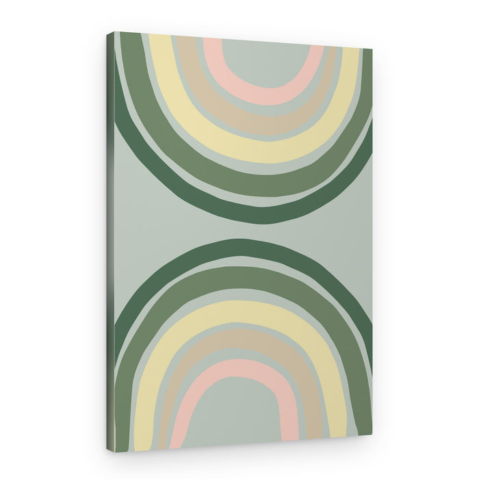 Muted Rainbow Shapes – Canvas Print