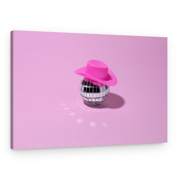 Pink Disco Hat – Canvas Print