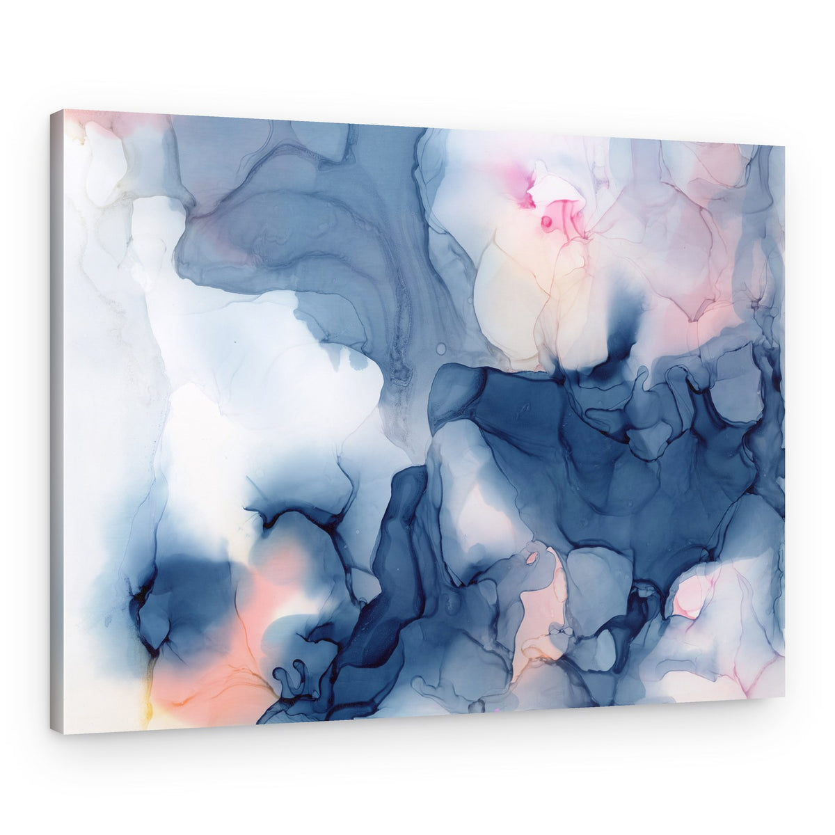 Fluid Blue Pink Ink – Canvas Print