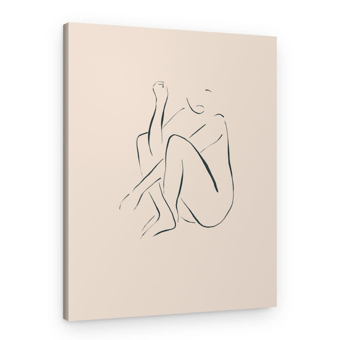 Minimal Nude Lines – Canvas Print