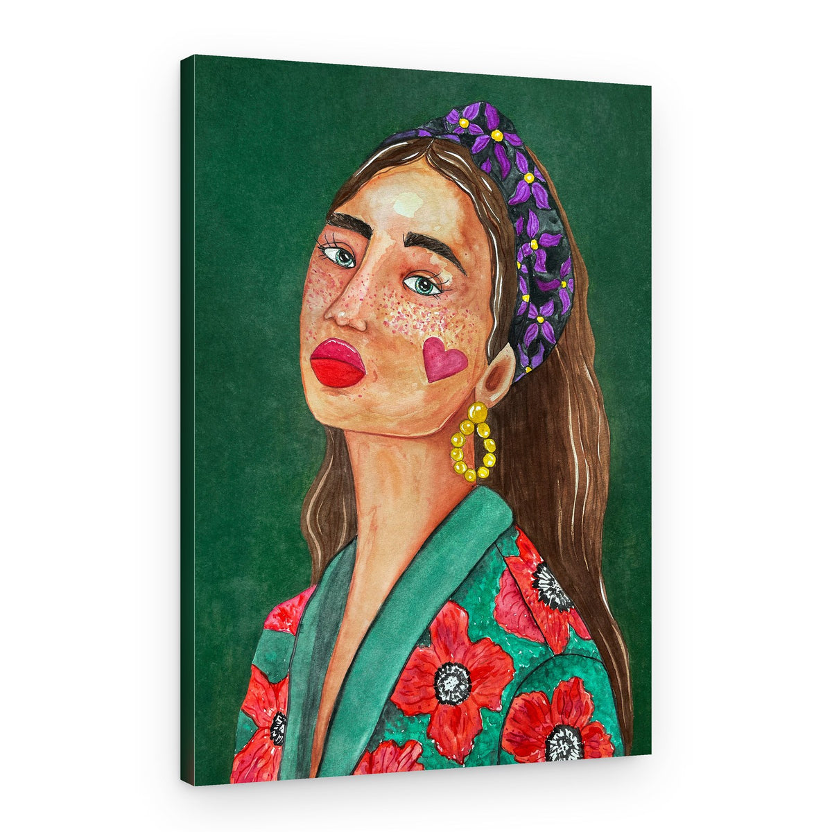 Girl with Hairband – Canvas Print