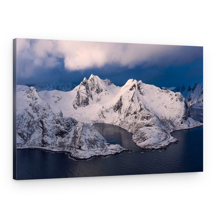 Snowy Fjord Mountains – Canvas Print
