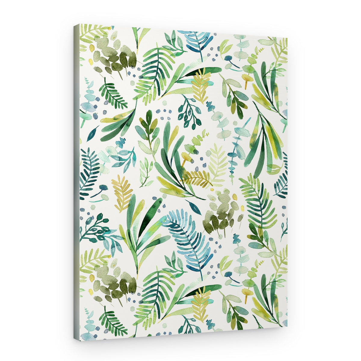 Watercolor Botanical Pattern – Canvas Print